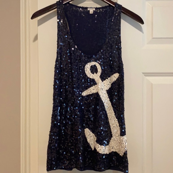 J.Crew sequin anchor tank - Picture 3 of 5